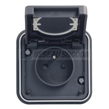  cubyko PC 2P+T encastre gris 