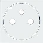 Enjoliveur PC aff 2P+T - blanc 