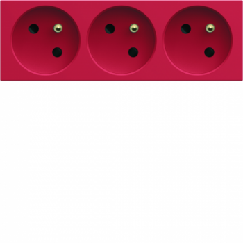  PC triple goul 2P+T 16A rouge 
