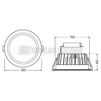  DOWNLIGHT LED 14W/3000K IP20 1 
