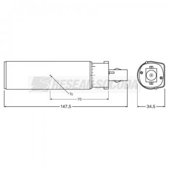  LED OSR DULUX D 18 G24d-2 