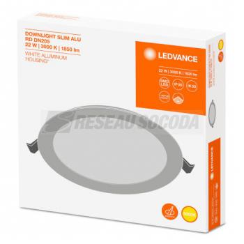  DL LED SLIM ALU 205 22W/3000K 