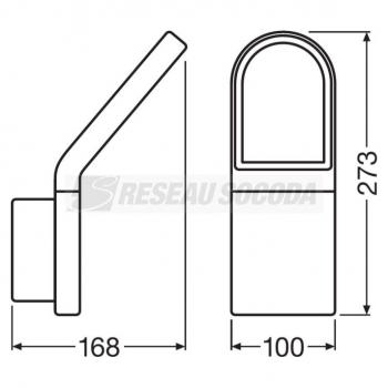  FACADE EDGE 12W/3000K GR 