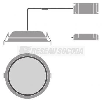 DL ALU 200 25W 3000K IP44 