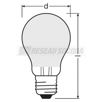  BLI1 LED Std verre dep 7W=60 E 