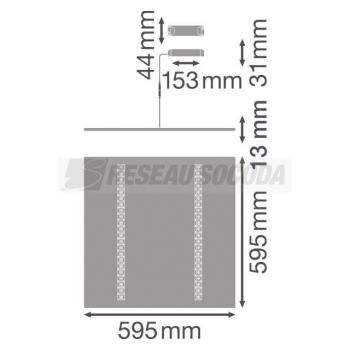  PANEL INDIVI 600 33W/4000K 
