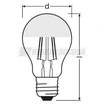  LED FIL OSR MIRROR CLA50 E27 