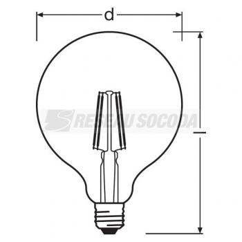  LED FIL OSR CLG60 827 E27 
