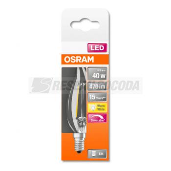  LED FIL OSR DIM CLBA40 827 E14 