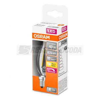  LED FIL OSR DIM CLBA40 827 E14 