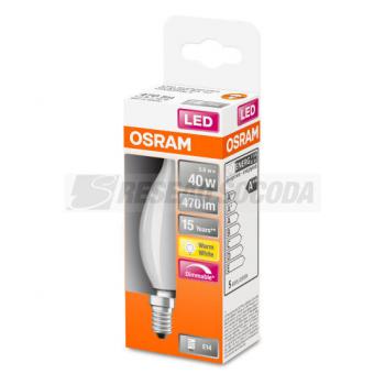  LED FIL OSR DIM CLBA40 827 E14 