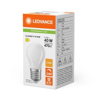  LED P CLP DIM 3.4W 827 FR E27 