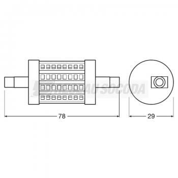  LEDLINE OSR DIM R7s 827 1055lm 