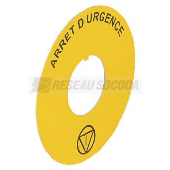  ETIQ D60 ARRET D'URGENCE 