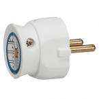  FICHE 2P 16A EXTRA PLAT BLANC 