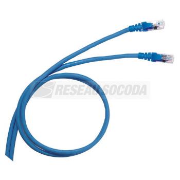  CORDON C6 F/UTP  PVC BLEU 1 M 