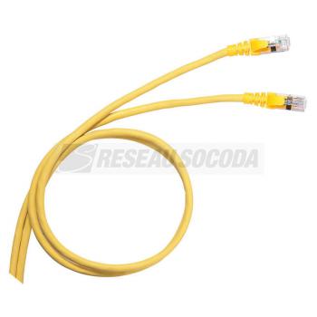  CORDON C6A S/FTP  PVC JAUNE 1M 