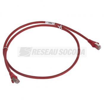  CORDON C6 F/UTP  LSZH ROUGE 1M 