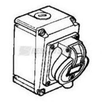  SOCLE INCL.2P+T 63A 230V PLAST 