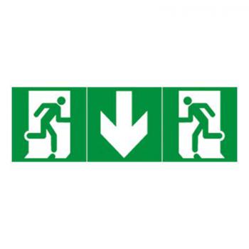  ETIQ EVAC UNIV FLECHE DROITE 