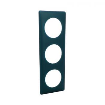  PLAQUE 3 POSTES BLEU-VERT 