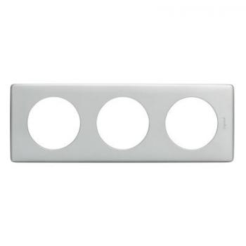  PLAQUE 3 POSTES ALU NATUREL 