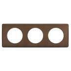  PLAQUE 3 POSTES ALU CHOCOLAT 