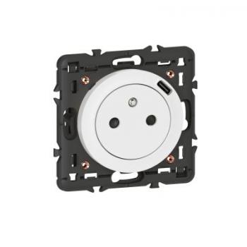  **PRISE 2P+T FR SURF  USB C BL 