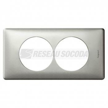  **PLAQUE 2P 57MM  TITANE 