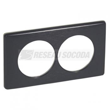  PLAQUE 2P 57MM CARBONE 