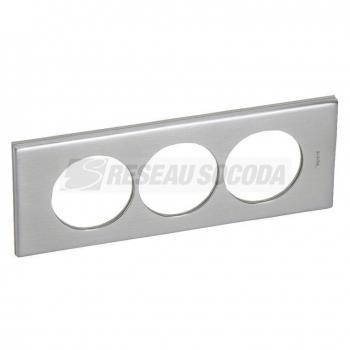  PLAQUE 3P 57MM  INOX BROSSE 