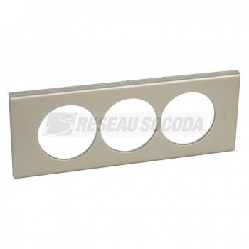  PLAQUE 3P 57MM  NICKEL VELOURS 