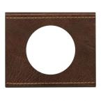  PLAQUE 1P  CUIR BRUN TEXTURE 