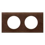  PLAQUE 2P  CUIR BRUN TEXTURE 
