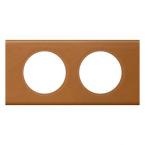  PLAQUE 2P CUIR CARAMEL 