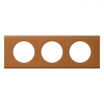  PLAQUE 3P CUIR CARAMEL 