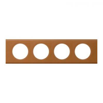 PLAQUE 4P CUIR CARAMEL 