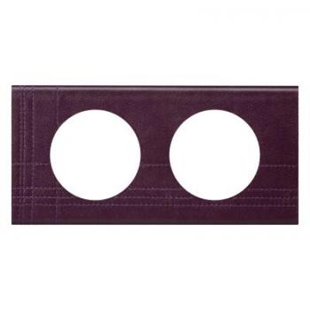  PLAQUE 2P CUIR POURPRE COUTURE 