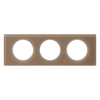  PLAQUE 3P VERRE MOKA 