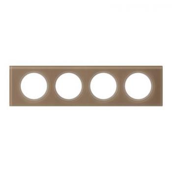  PLAQUE 4P VERRE MOKA 