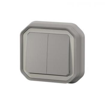  CDE DOUBLE 10AX GRIS ENCASTRE 