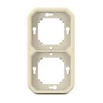  SUPPORT ENCASTRE 2P H/V BEIGE 