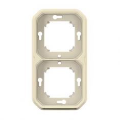  SUPPORT ENCASTRE 2P H/V BEIGE 