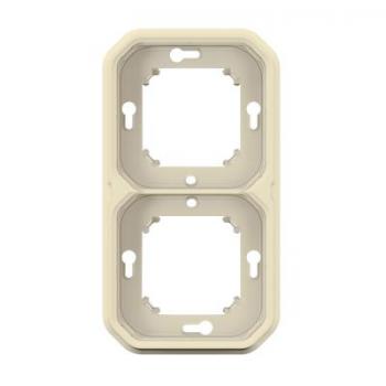  SUPPORT ENCASTRE 2P H/V BEIGE 