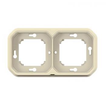 SUPPORT ENCASTRE 2P H/V BEIGE 
