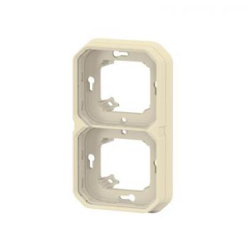  SUPPORT ENCASTRE 2P H/V BEIGE 