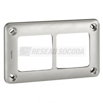  PLAQUE 2 POSTES H/V ENTRAXE 71 