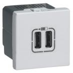  CHARG 2M 2USB A+A 2.4A 12W ALU 