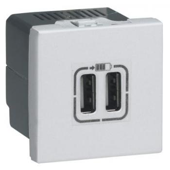  CHARG 2M 2USB A+A 2.4A 12W ALU 