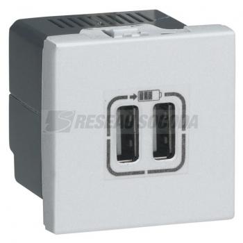  CHARG 2M 2USB A+A 2.4A 12W ALU 